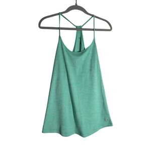 Under Armour Womens Racerback Tank Top Green Loose Fit Athletic Workout Large